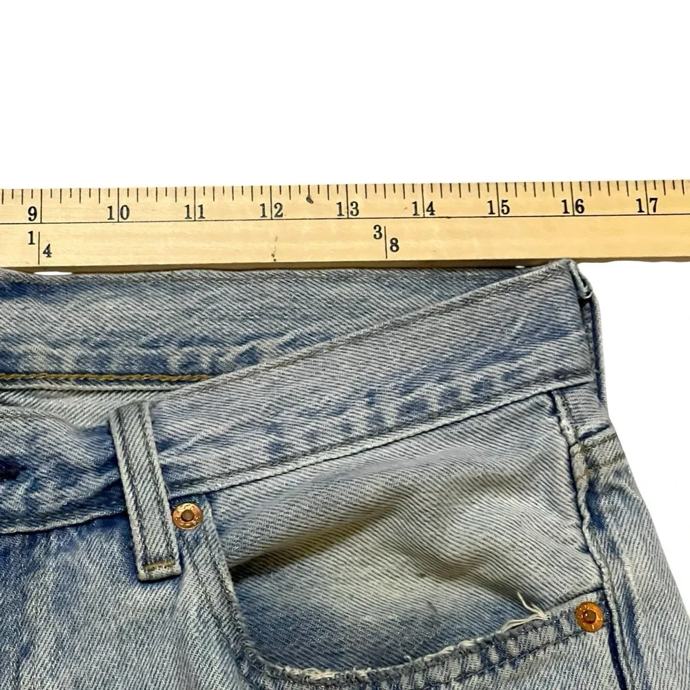 Levi's Premium 578 Baggy Jeans Mens W31 Light Wash Distressed A4750-0022 31x29